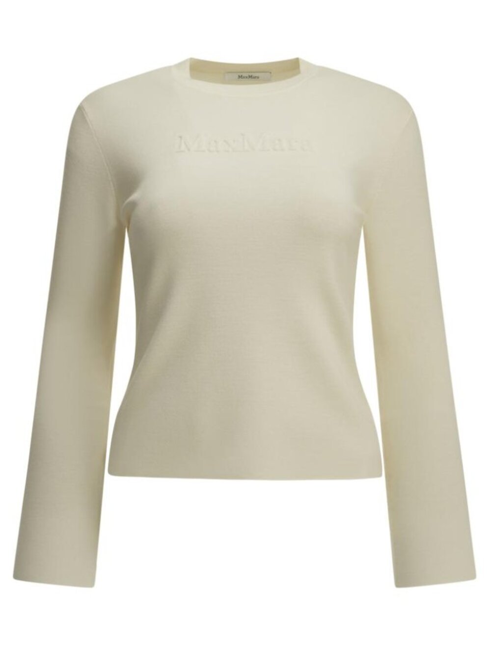Max Mara Round-Neck T-Shirt Made Of Virgin Wool Tag Size L Women